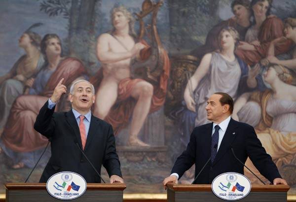 Netanyahu in Italy to rally help for Israel