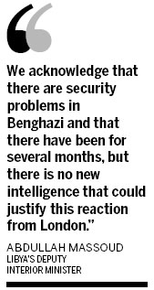 Westerners told to leave Benghazi over 'specific, imminent threat'