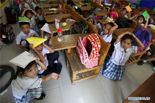 Earthquake drill held in Paranaque City, Philippines