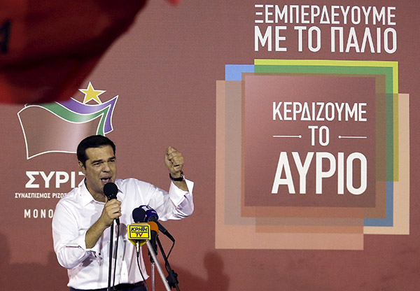 Greek leftist Tsipras returns in unexpectedly decisive vote win