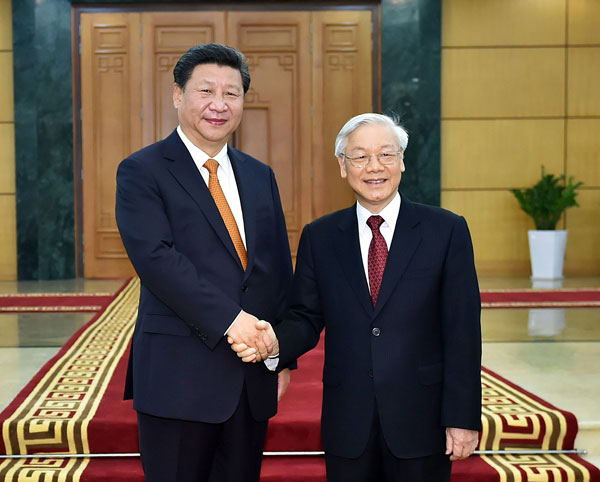 CPV General Secretary welcomes Chinese president in Hanoi