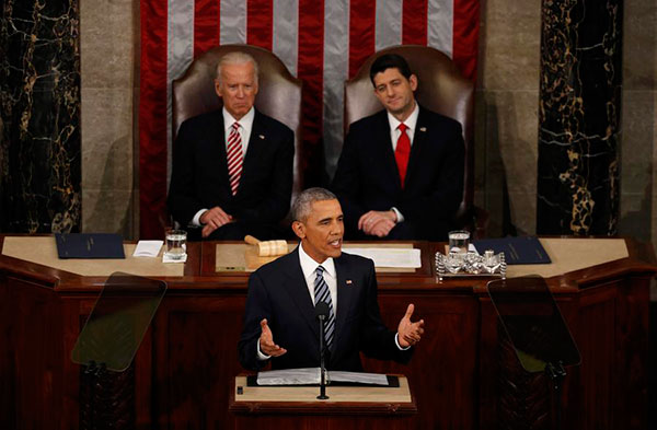 US President Obama delivers final State of the Union address