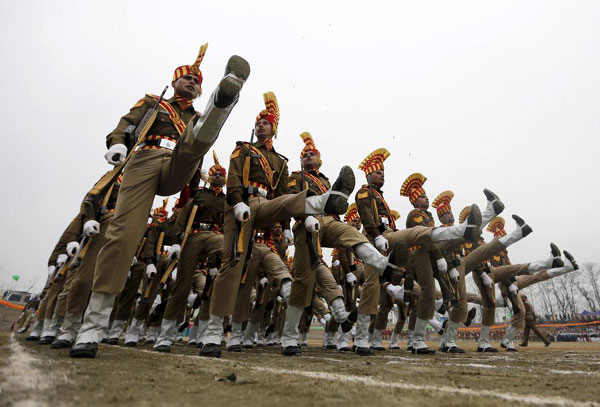 India displays military might at Republic Day parade