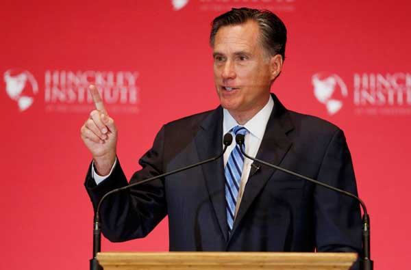 Republican old guard Romney labels Trump as 'a fraud'