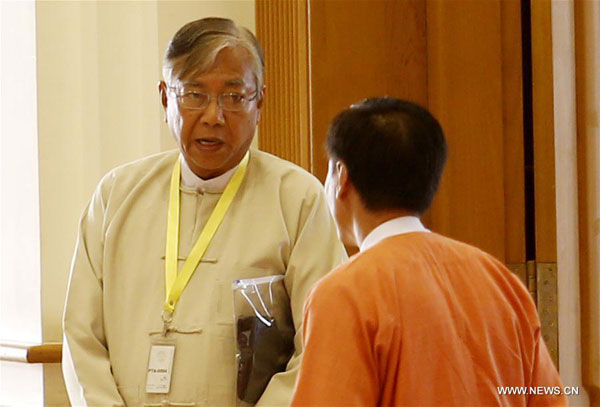 U Htin Kyaw of ruling party elected as president of Myanmar
