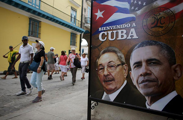 Obama arrives in Cuba to begin visit in thawing of ties