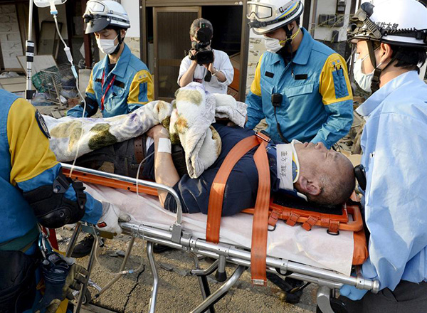 Damage and death toll mounts as second big quake hits southern Japan