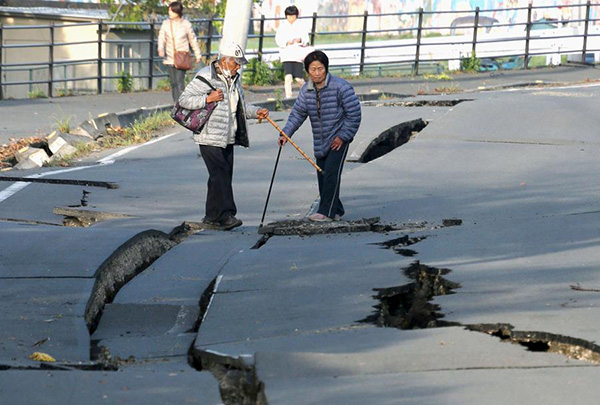 Damage and death toll mounts as second big quake hits southern Japan