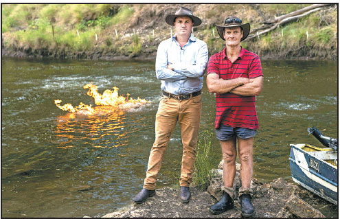 Politician sets river on fire to protest fracking practice