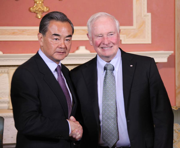 Canada's Governor General meets Chinese FM on ties