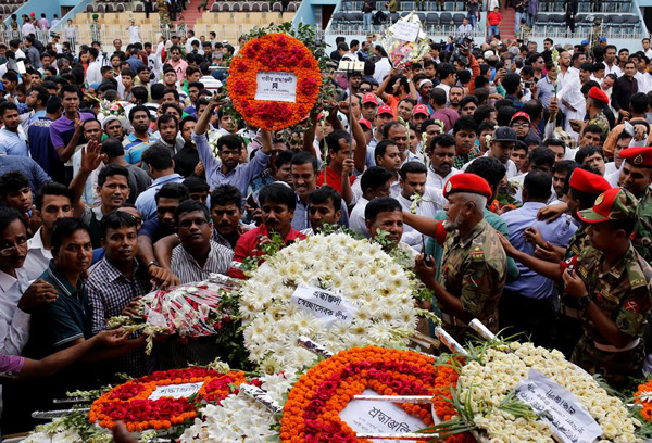 Bangladesh holds state ceremony to pay homage to Dhaka attack victims