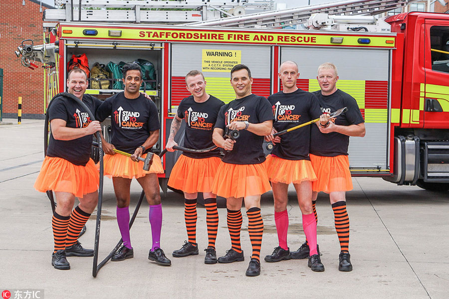 British firefighters dress up in tutus for good cause