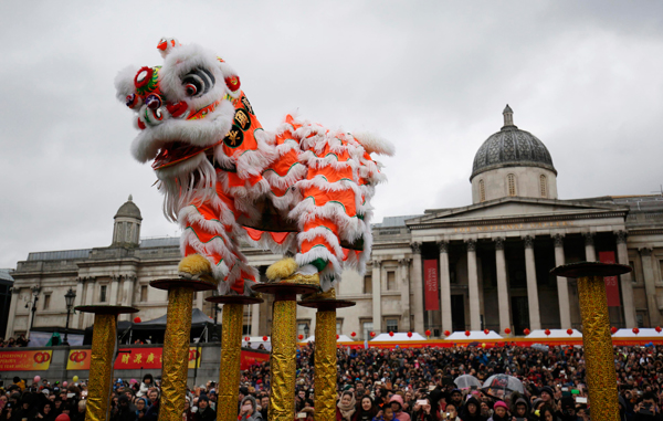 Chinese Lunar New Year celebrated on Trafalgar Square