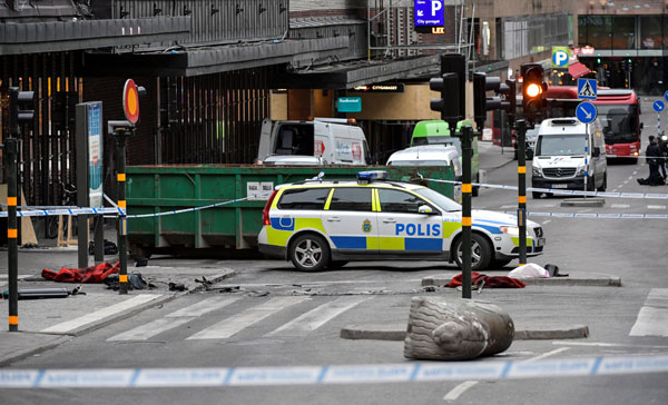 Man arrested over Stockholm deaths suspected driver of truck