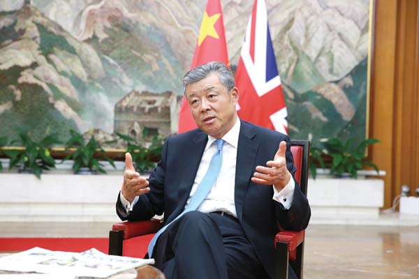 China's ambassador 'deeply impressed' by UK support for Belt and Road