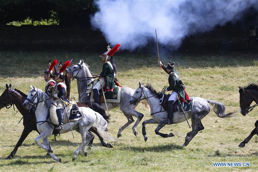 Re-enactment of Battle of Waterloo held in Belgium
