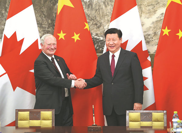 Xi: China, Canada must enlarge trade
