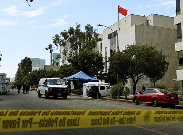 Man fired at Chinese Consulate in LA before taking own life