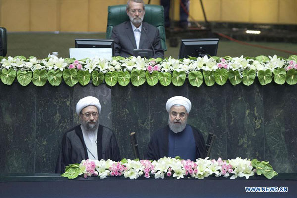 Iran's Rouhani vows to boost economy for 2nd term in office