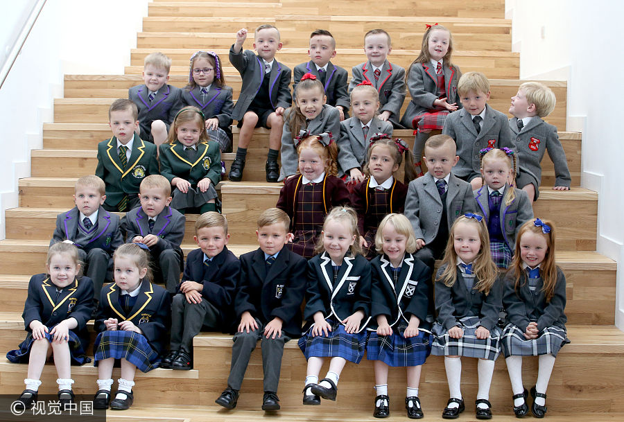 Thirteen sets of twins start primary school in Scotland