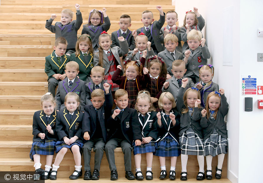 Thirteen sets of twins start primary school in Scotland