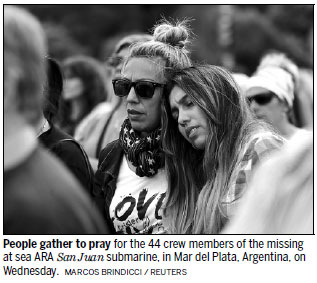 New clue in search for Argentine submarine