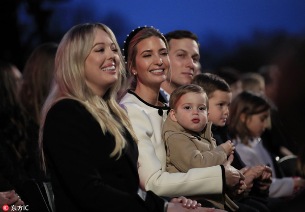 The Trumps participate in the National Christmas Tree lighting ceremony