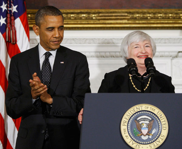Obama picks Yellen for top Fed job, urges quick Senate approval