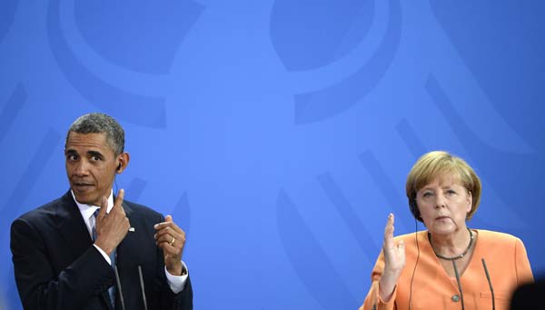 Obama, Merkel stress anti-terror cooperation following attacks