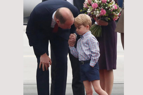 Britain's young royals begin tour of Poland and Germany